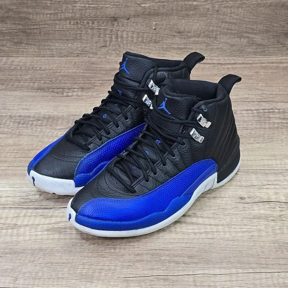 Nike Air Jordan 12 Retro Hyper Royal Women's Sz 6 Black Blue Shoes (AO6068-004)